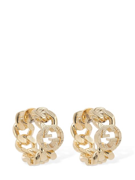 Interlocking G earrings in gold 